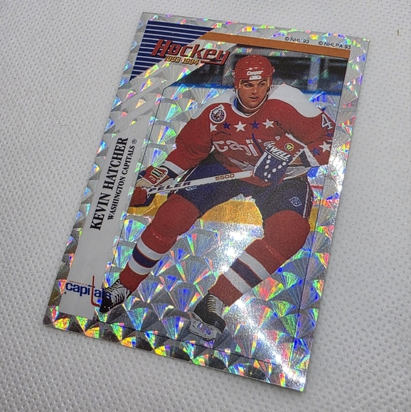 1993-94 Panini Hockey Kevin Hatcher Washington Capitals #C Sticker - Picture 2 of 2